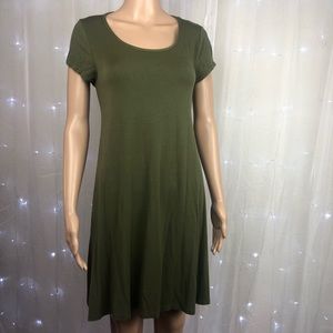FREE$0 TMG Flared Cotton T shirt dress